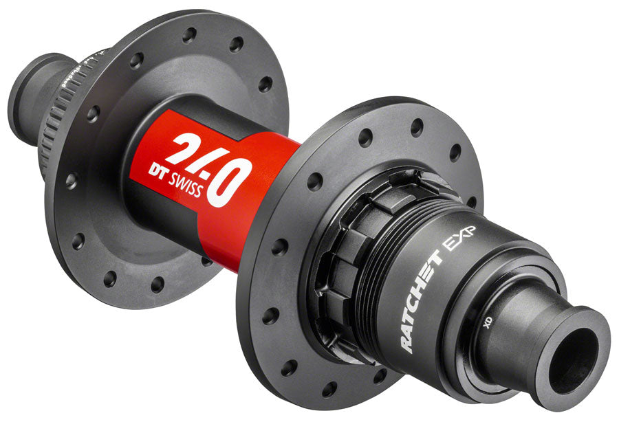 DT Swiss 240 EXP Rear Hub - 12 x 142mm, Center-Lock, XDR, Black/Red, 24H, 36pt