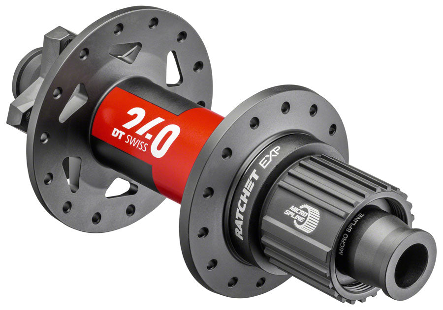 DT Swiss 240 EXP Rear Hub - 12 x 148mm, 6-Bolt, Micro Spline, Black/Red, 28H, 36pt