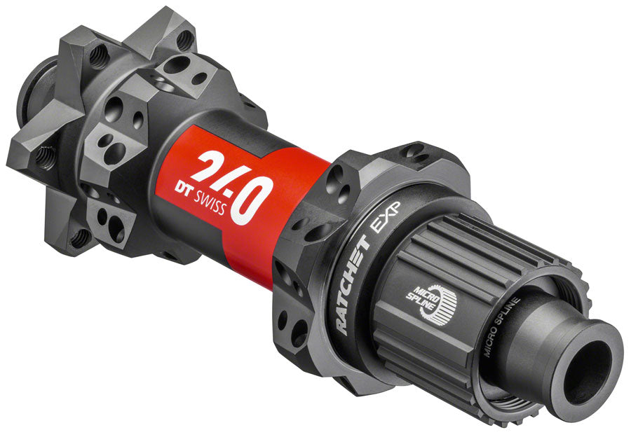 DT Swiss 240 EXP Rear Hub - 12 x 148mm, 6-Bolt, Micro Spline, Black/Red, 28H, Straight Pull, 36pt