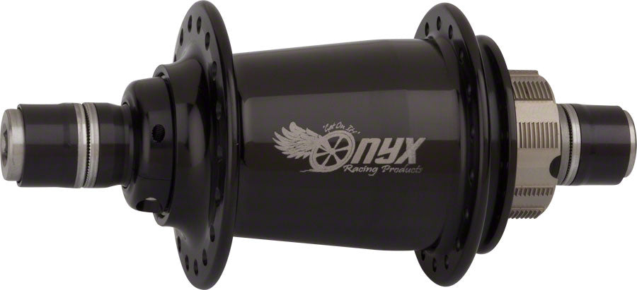 Onyx BMX Ultra Rear Hub - 3/8", 10 x 100mm, Rim Brake, Black, 36H