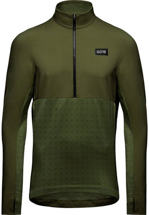 GORE Trail KPR Hybrid 1/2-Zip Jersey - Utility Green, Men's, Small