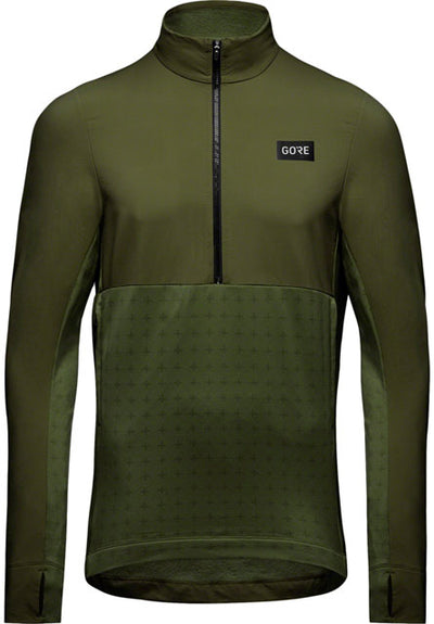GORE Trail KPR Hybrid 1/2-Zip Jersey - Utility Green, Men's, Medium