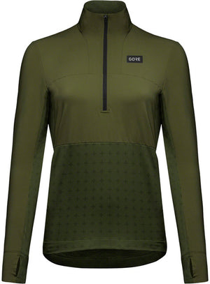 GORE Trail KPR Hybrid 1/2-Zip Jersey - Utility Green, Women's, Small