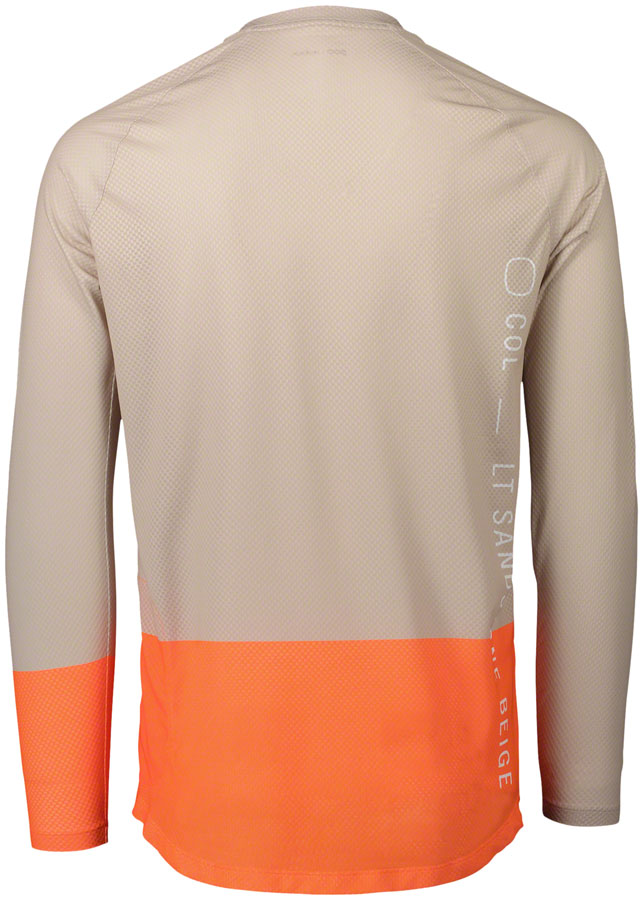 POC Pure Long Sleeve Jersey - Beige/Orange, Large