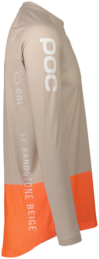 POC Pure Long Sleeve Jersey - Beige/Orange, Large