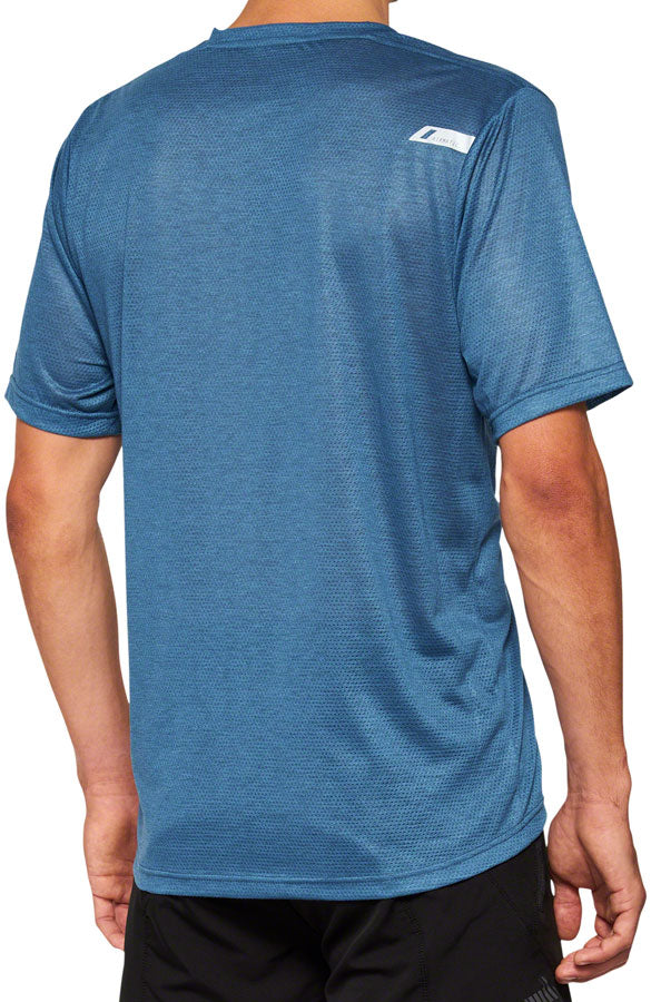 100% Airmatic Mesh Jersey - Slate Blue, Short Sleeve, X-Large