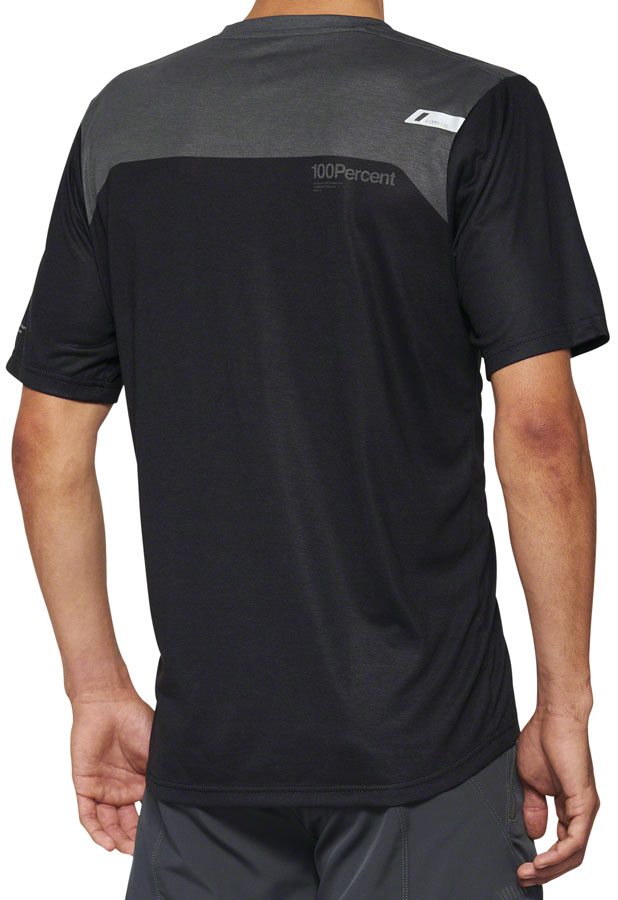 100% Airmatic Jersey - Black/Charcoal, Short Sleeve, Men's, Large