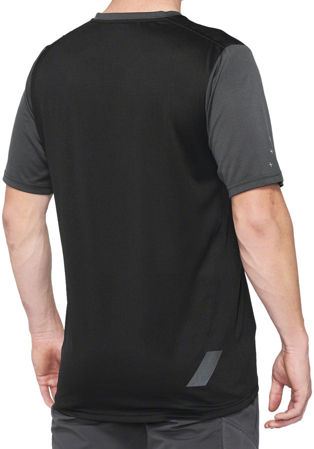 100% Ridecamp Jersey - Black/Charcoal, Short Sleeve, Men's, Large