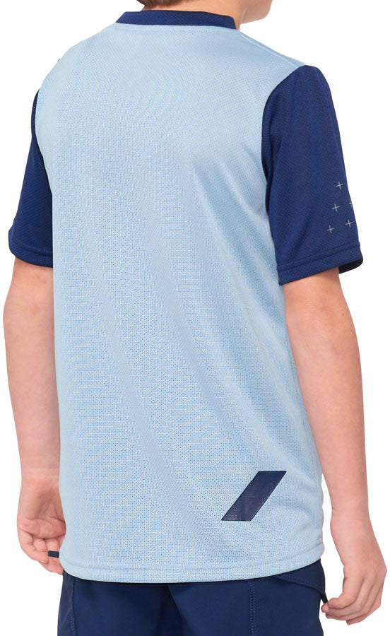 100% Ridecamp Jersey - Blue/Navy, Short Sleeve, Youth, Large