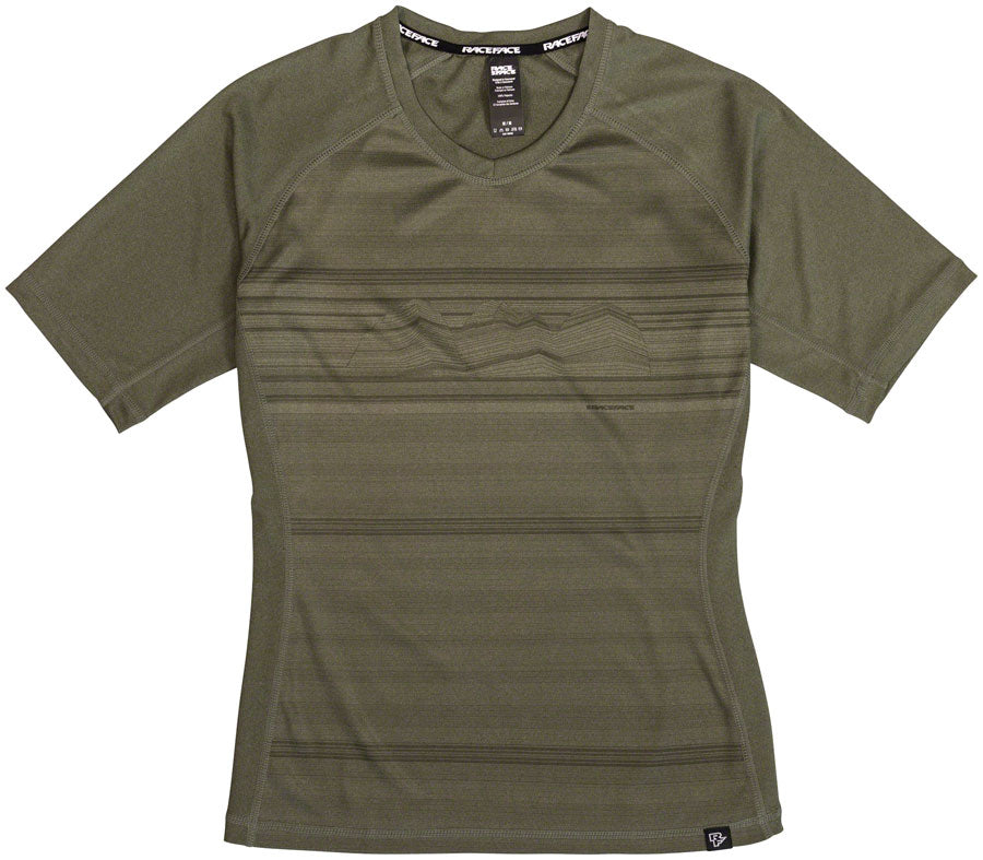 RaceFace Nimby Short Sleeve Jersey - Olive, Women's, Small