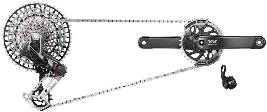 SRAM XX T-Type Eagle Transmission Groupset - 165mm Crank, 32t Chainring, AXS POD Controller, 10-52t Cassette, Rear Derailleur, Chain