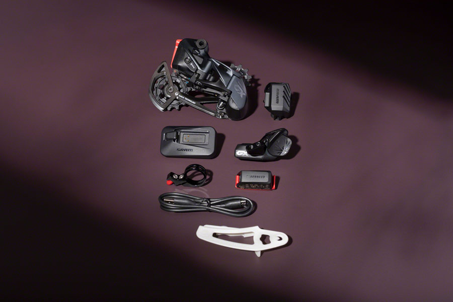 SRAM GX Eagle AXS Upgrade Kit - Rear Derailleur, Battery, Eagle AXS Controller w/ Clamp, Charger/Cord, Chain Gap Tool, Black