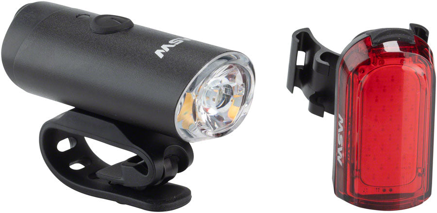 MSW Tigermoth 500 USB Lightset, 500 Lumen Headlight and 20 Lumen Taillight, Black