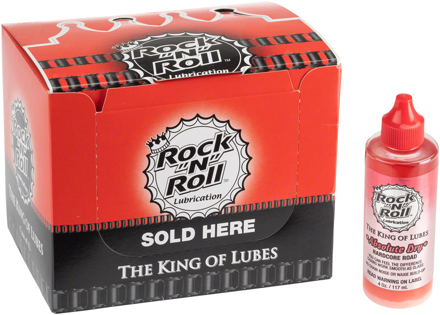 Rock-N-Roll Absolute Dry Bike Chain Lube - 4oz, Drip, POP Box of 12