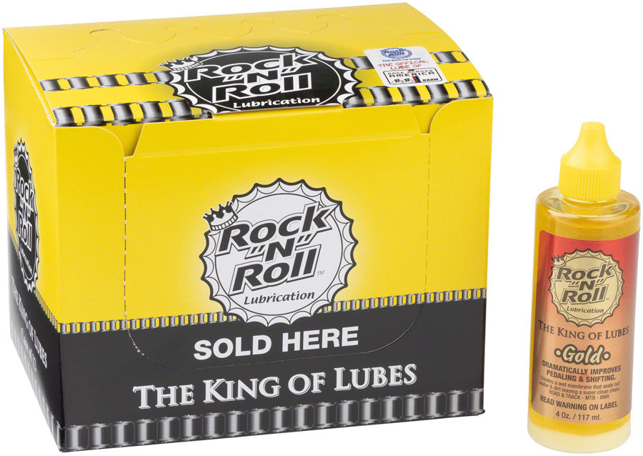 Rock-N-Roll Gold Bike Chain Lube - 4oz, Drip, POP Box of 12
