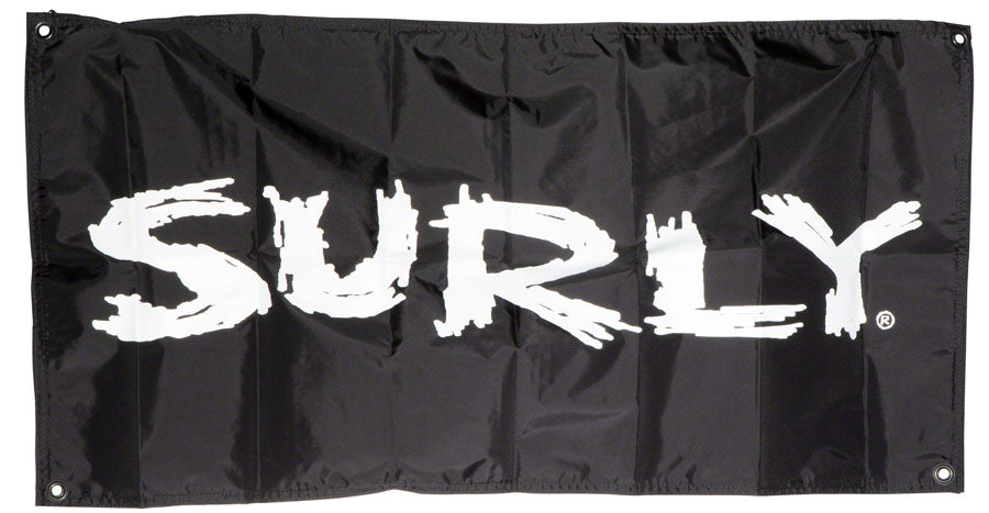 Surly Banner: Black, 18 x 36"
