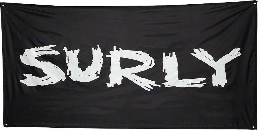 Surly Banner: Black, 36 x 72"