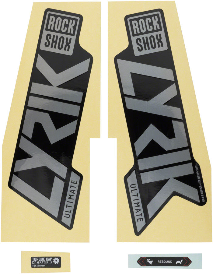 Rockshox Fork Decal Kit - Lyrik Ultimate, 27.5"/29", Gloss Rainbow Foil/High Gloss Black