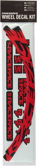 RaceFace Large Offset Rim Decal Kit, Red (185C)