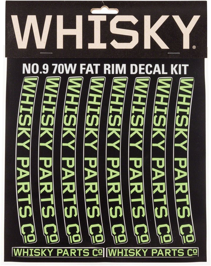 WHISKY 50w Rim Decal Kit for 2 Rims Lime Green