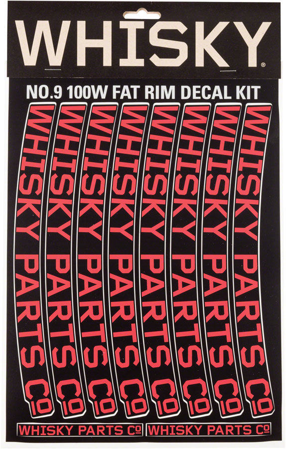 WHISKY 50w Rim Decal Kit for 2 Rims Red