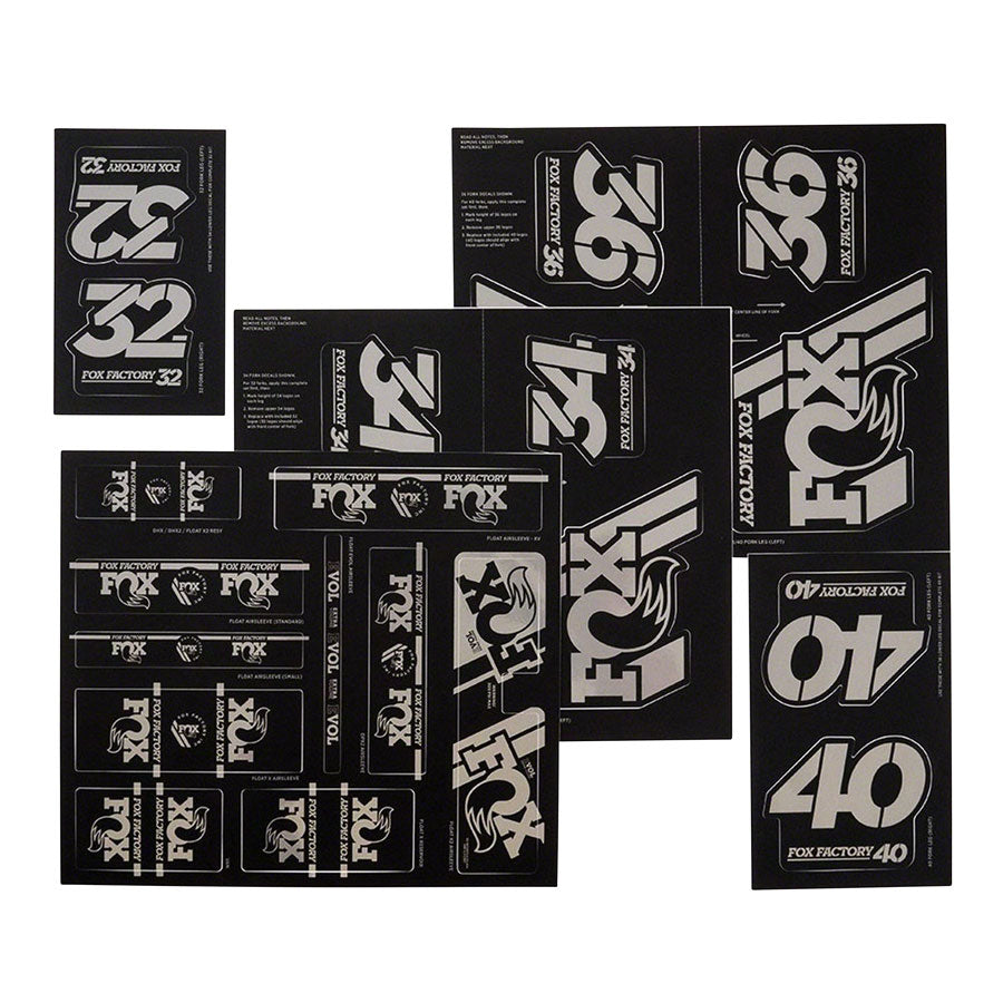 FOX Heritage Decal Kit for Forks and Shocks, Stealth