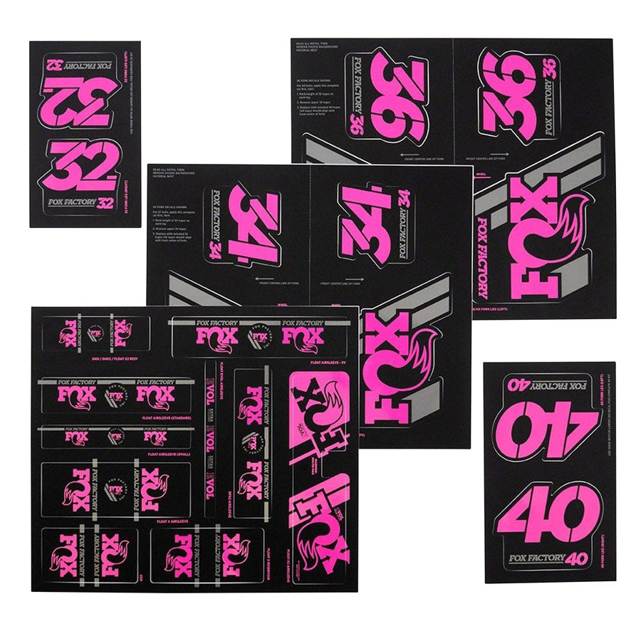 FOX Heritage Decal Kit for Forks and Shocks, Pink