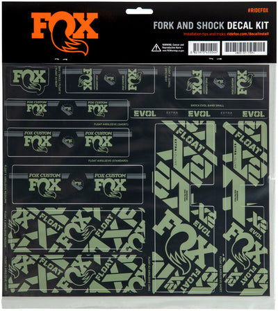 FOX Fork and Shock Decal Kit - Pistachio