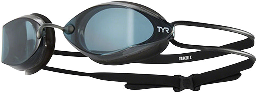 TYR Tracer X Racing Nano Goggle: Black Frame/Black Gasket/Smoke Lens