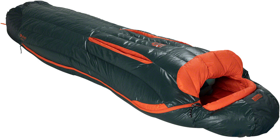 Nemo Equipment, Inc. Riff 15 Men's Sleeping Bag - 800 Fill Power Hydrophobic Down, Regular, Ember Red/Deep Water