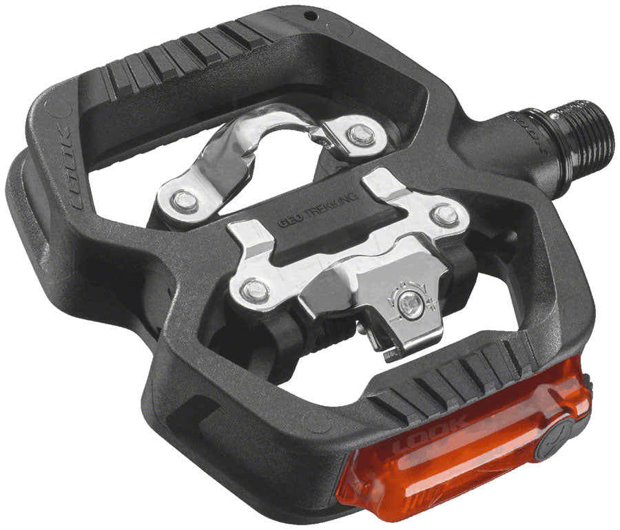 LOOK GEO TREKKING VISION Pedals - Single Side Clipless with Platform, Chromoly, 9/16", Black