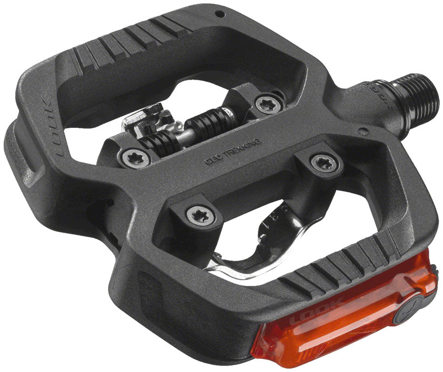 LOOK GEO TREKKING VISION Pedals - Single Side Clipless with Platform, Chromoly, 9/16", Black