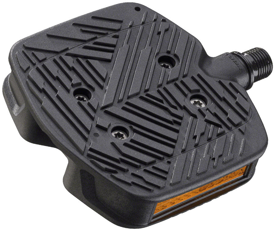 LOOK GEO TREKKING GRIP Pedals - Single Side Clipless with Platform, Chromoly, 9/16", Black