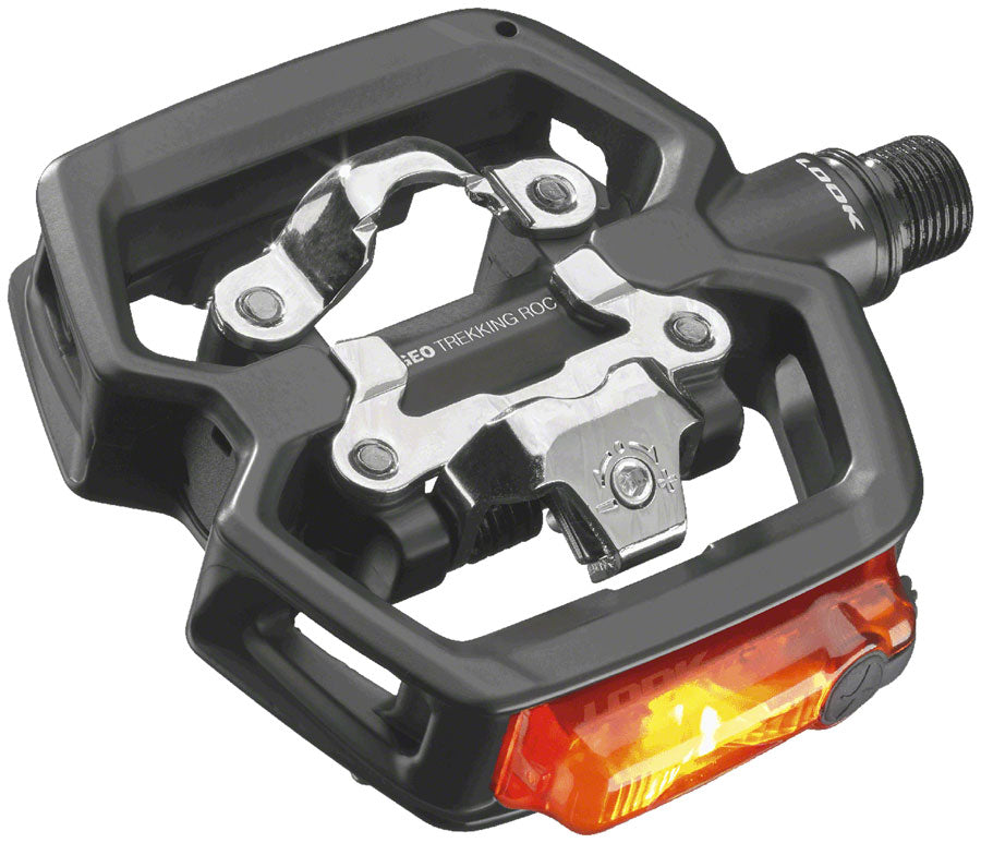 LOOK GEO TREKKING ROC VISION Pedals - Single Side Clipless with Platform, Chromoly, 9/16", Black