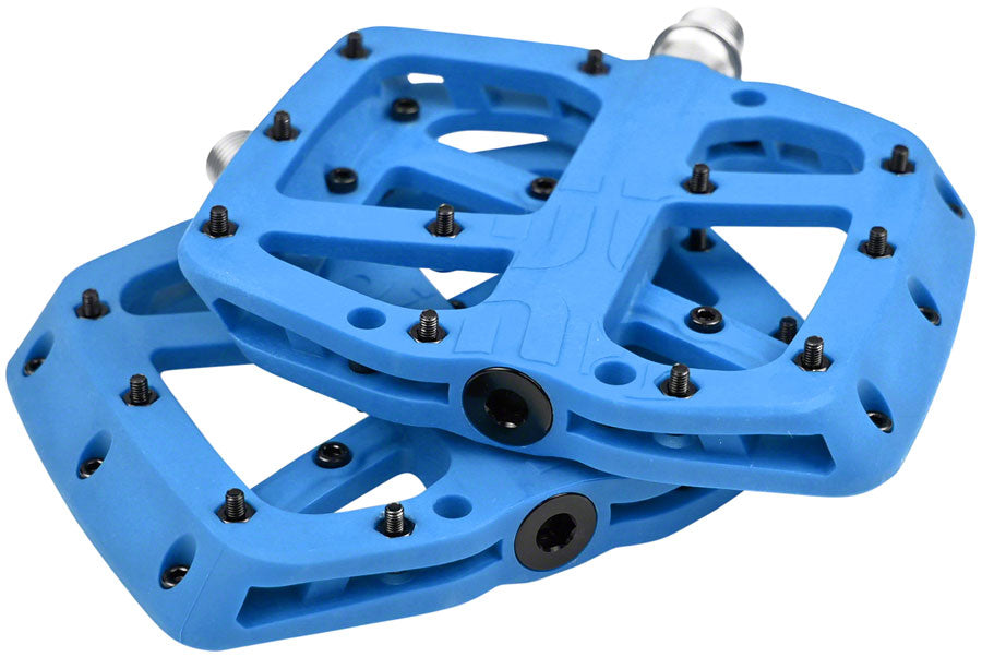 e*thirteen Base Pedals - Platform, Composite, 9/16", Blue