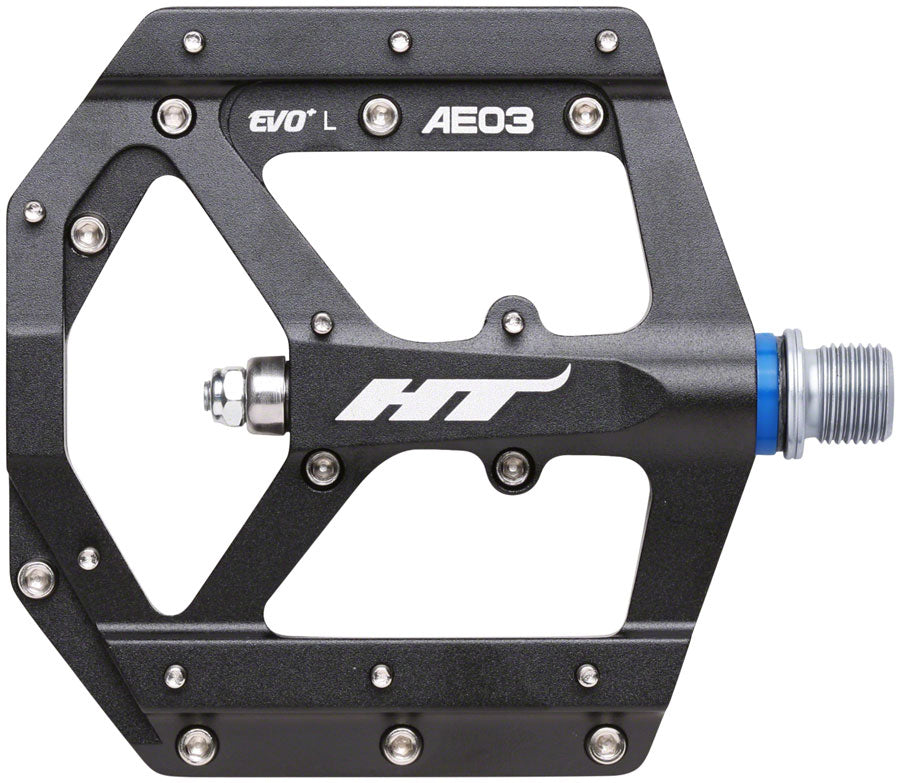 HT Components AE03(EVO+) Pedals - Platform, Aluminum, 9/16", Black