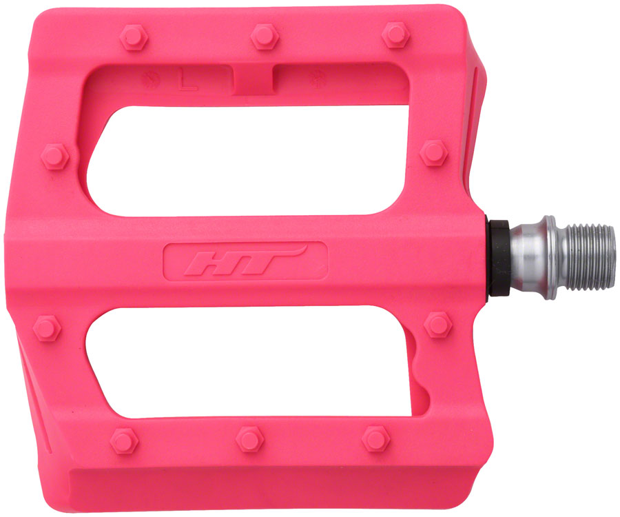 HT Components PA12 Pedals - Platform Composite 9/16" Neon Pink