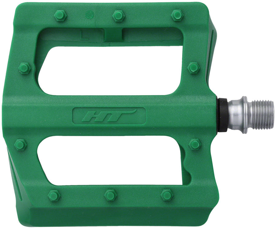 HT Components PA12 Pedals - Platform Composite 9/16" Green