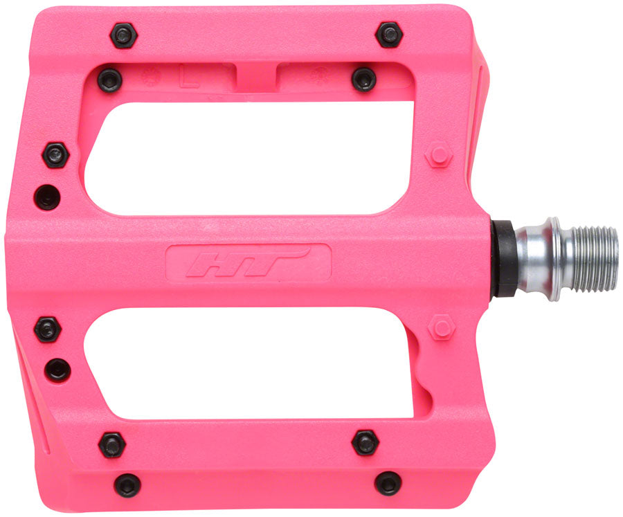 HT Components PA12A Pedals - Platform Composite 9/16" Neon Pink
