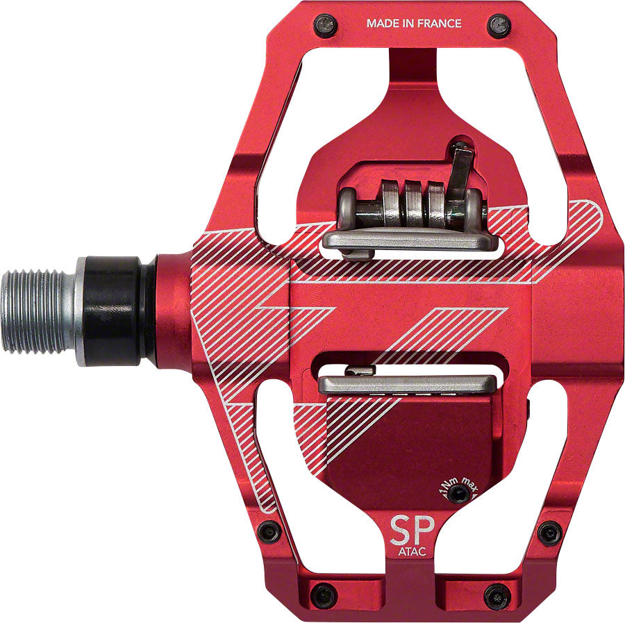 Time SPECIALE 12 Pedals - Dual Sided Clipless with Platform, Aluminum, 9/16", Red