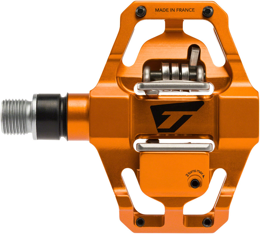 Time SPECIALE 8 Pedals - Dual Sided Clipless with Platform, Aluminum, 9/16", Orange