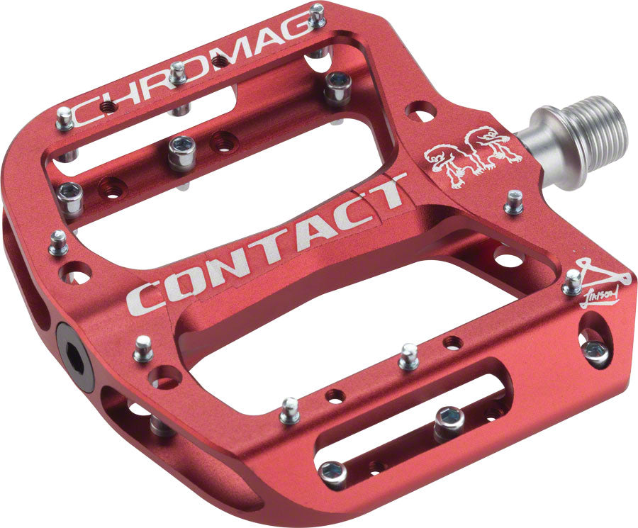 Chromag Contact Pedals - Platform, Aluminum, 9/16", Red