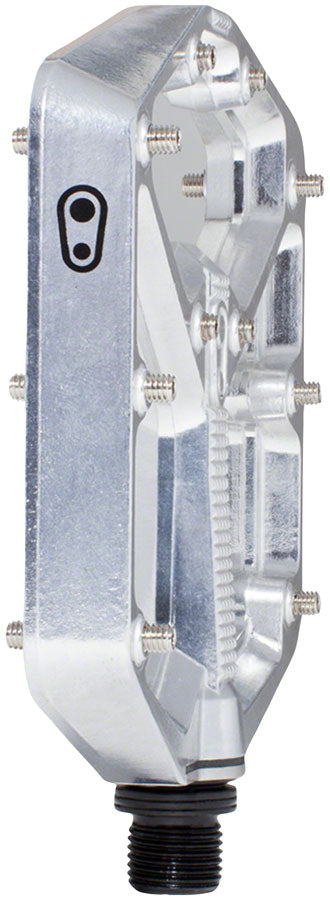 Crank Brothers Stamp 7 Pedals - Platform, Aluminum, 9/16", High Polish Silver, Large