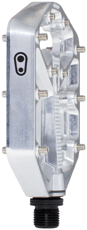 Crank Brothers Stamp 7 Pedals - Platform, Aluminum, 9/16", High Polish Silver, Small