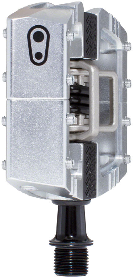 Crank Brothers Mallet DH Pedals - Dual Sided Clipless with Platform, Aluminum, 9/16", High Polish Silver