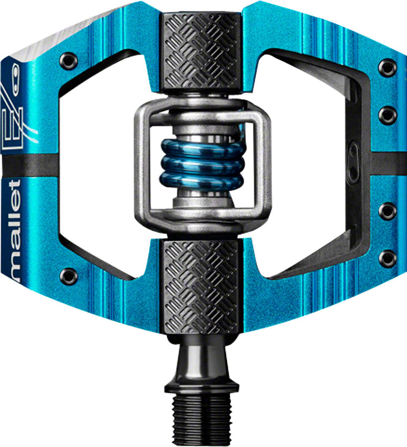 Crank Brothers Mallet Enduro Pedals - Dual Sided Clipless with Platform, Aluminum, 9/16", Blue