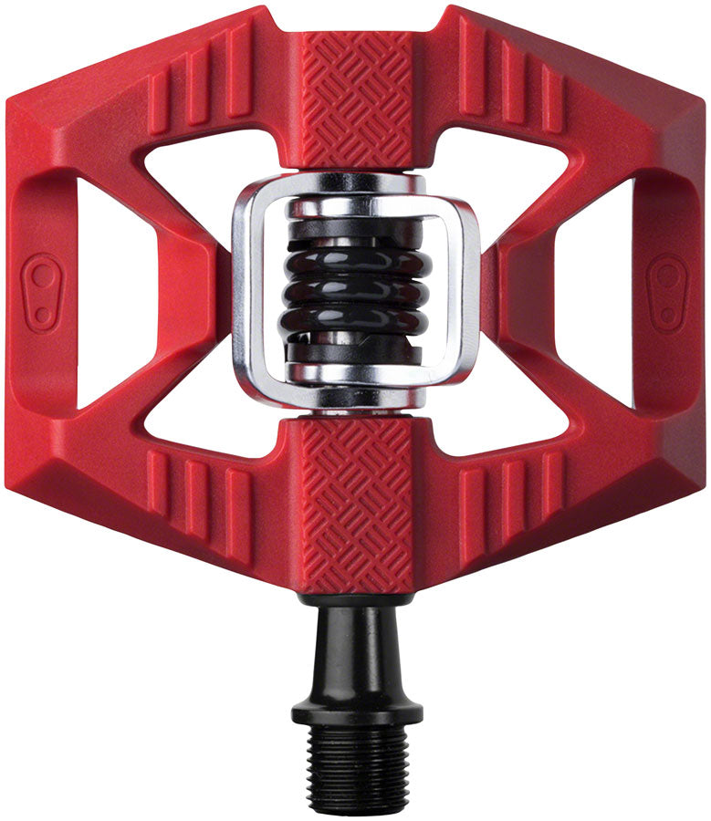 Crank Brothers Double Shot 1 Pedals - Dual Sided Clipless with Platform, Composite, 9/16", Red