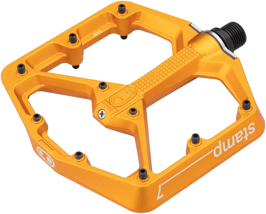 Crank Brothers Stamp 7 Pedals - Platform, Aluminum, 9/16", Orange, Large
