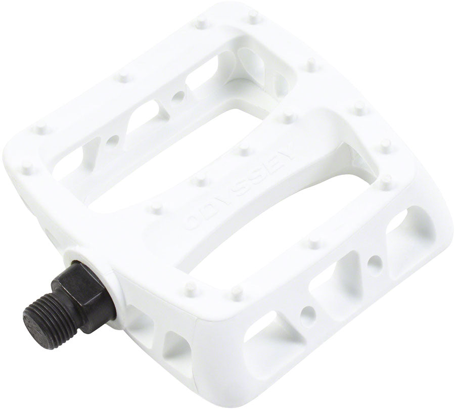 Odyssey Twisted PC Pedals - Platform, Composite/Plastic, 9/16", White