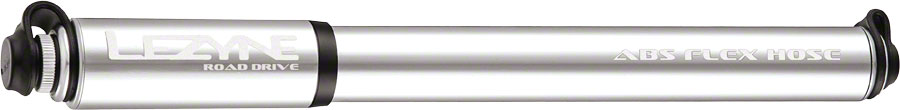 Lezyne ABS Road Drive Frame Pump with Bracket, Medium, Presta Valve Only: Silver